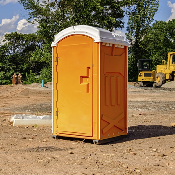 how often are the porta potties cleaned and serviced during a rental period in Pigeon Grove Illinois